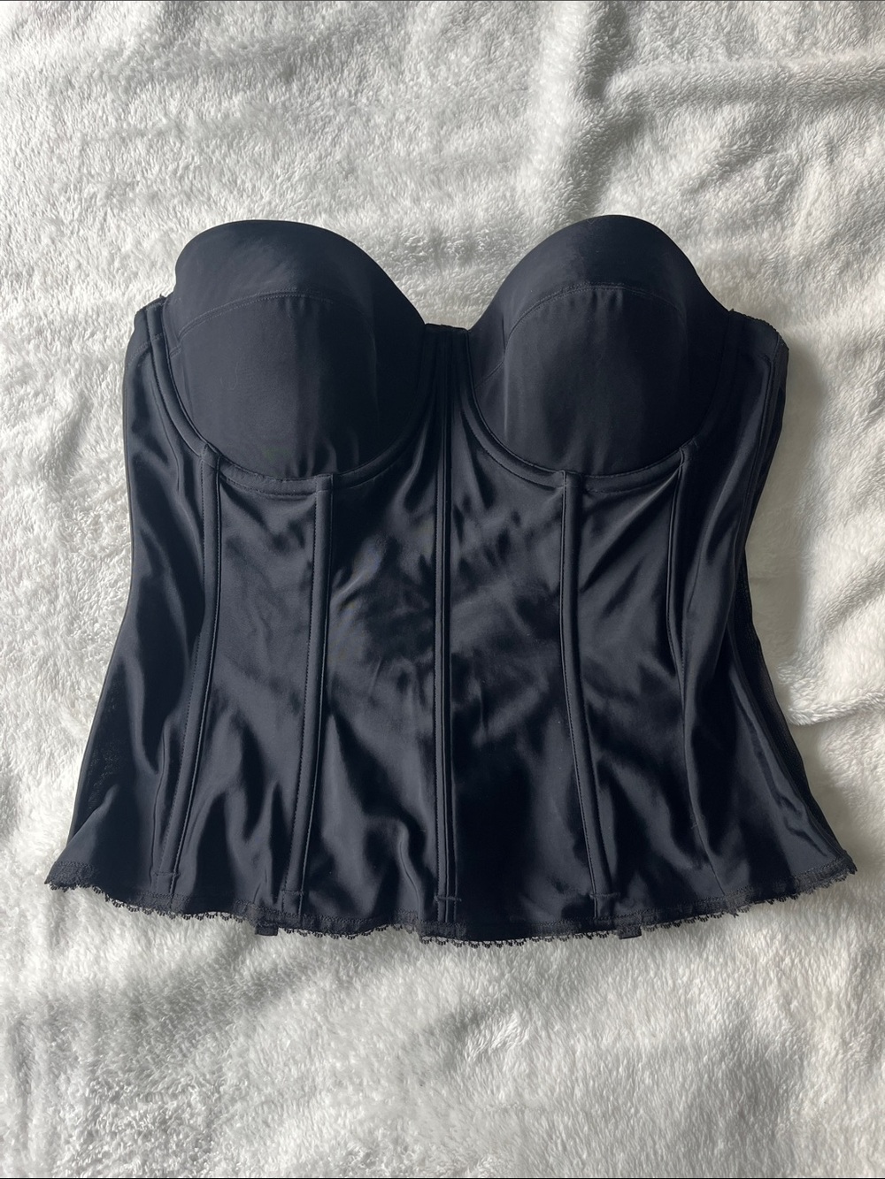 Black Strapless Bustier Corset Top